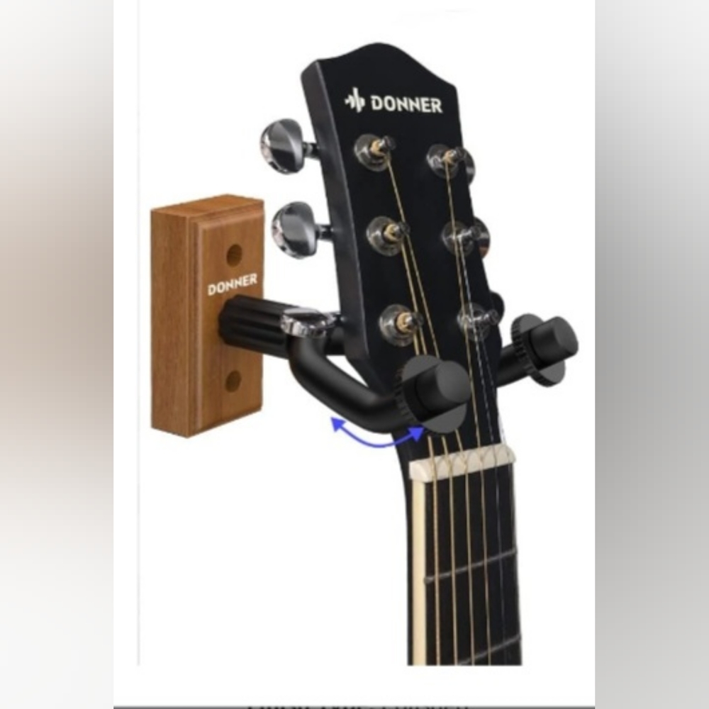 Guitar/Ukulele Wall Mount, Black Walnut - 1 count, New in box